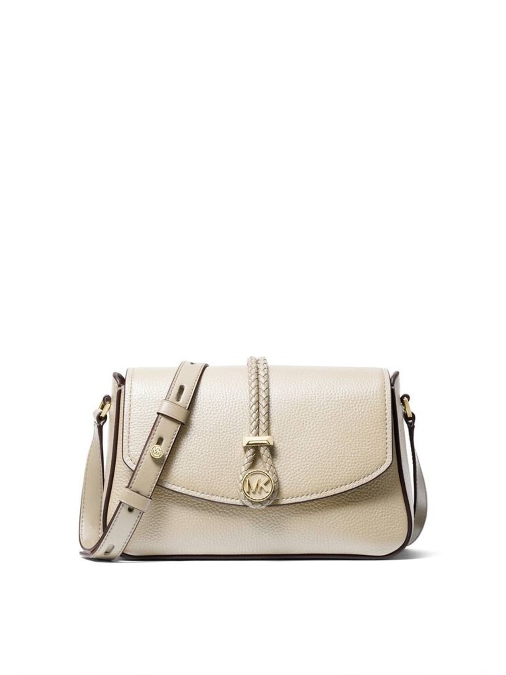 Michael Kors Cream Pebbled leather Lea crossbody bag